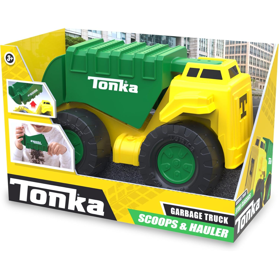 Tonka Scoop and Haulers Garbage Truck Green