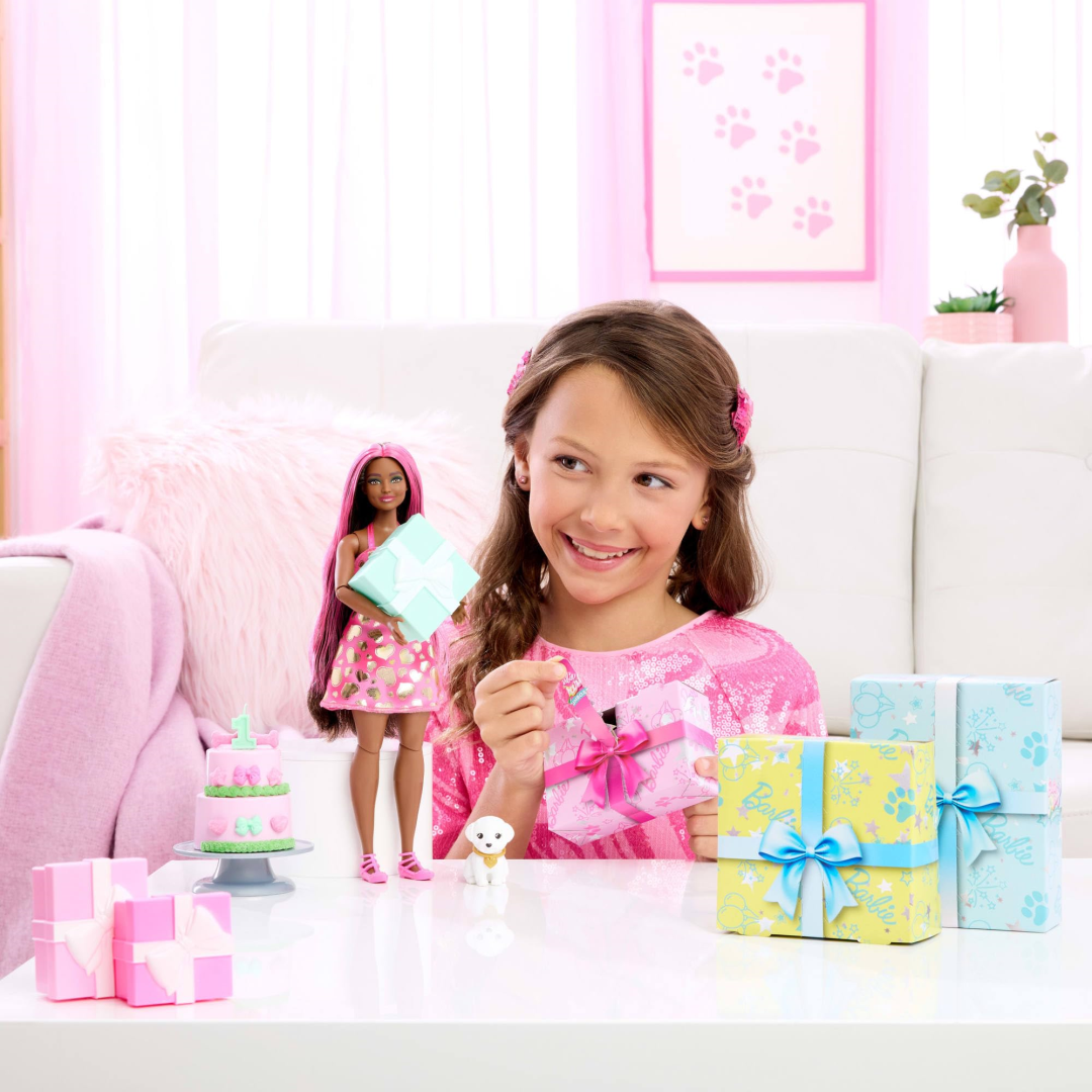 Barbie JFG71 Pink PARTY UNBOXED Pet Birthday Series (JFG68)