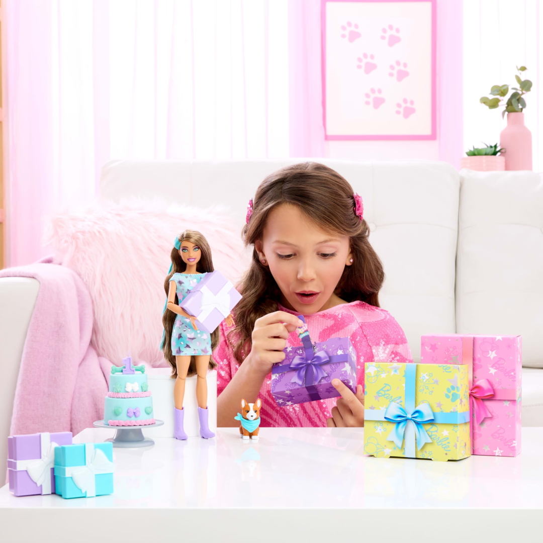 Barbie JFG72 Blue PARTY UNBOXED Pet Birthday Series (JFG68)