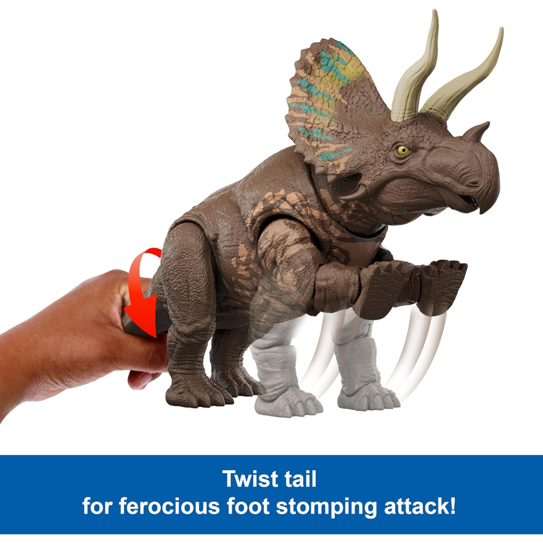 Jurassic World Rebirth Gigantic Thrashers Eotriceratops Dinosaur