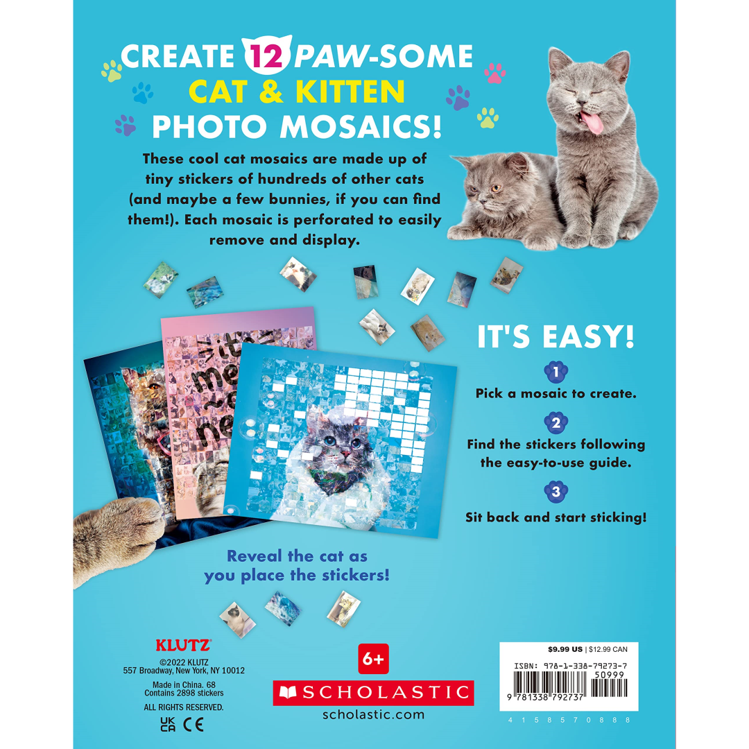 Klutz Press Sticker Photo Mosaic Cats & Kittens Book