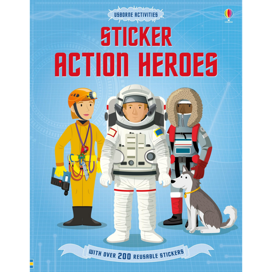 Usborne Activities Sticker Action Heroes Book